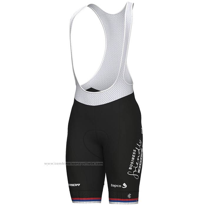 2023 Maillot Cyclisme Serbian Champion Bahrain Victorious Blanc Rouge Bleu Manches Courtes et Cuissard